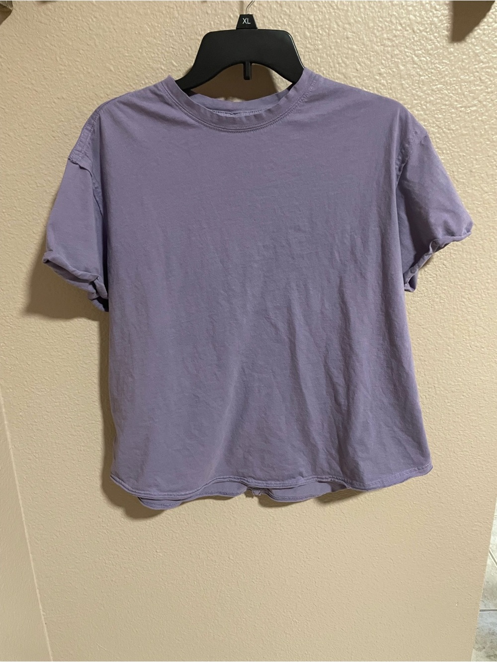 Casual Lavender Crewneck T-Shirt